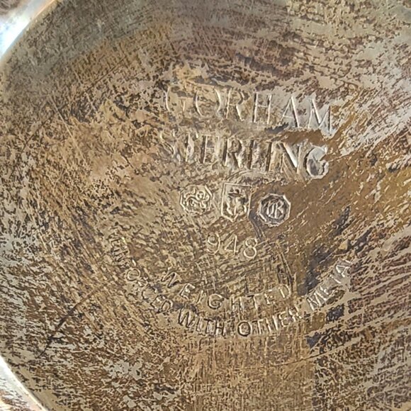 Vintage Gorham Sterling Silver pair Candlestick Holders #948 with original box - Picture 6 of 8